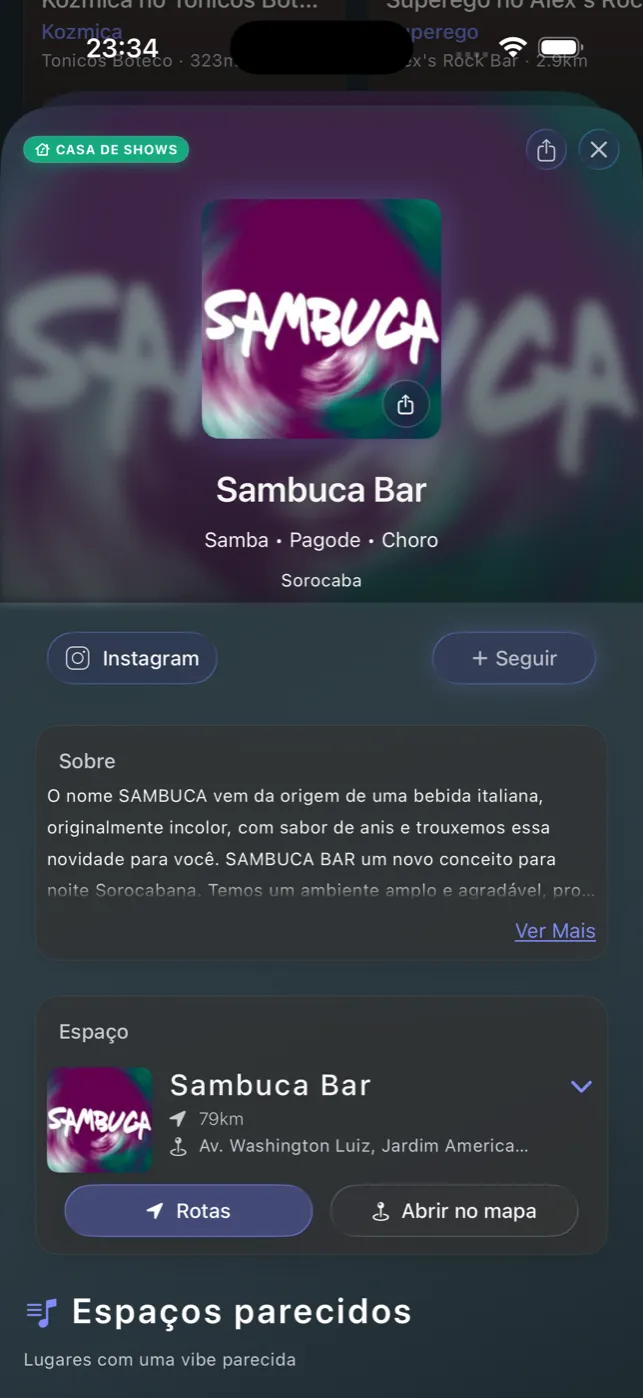 bandz app · venue map and hours